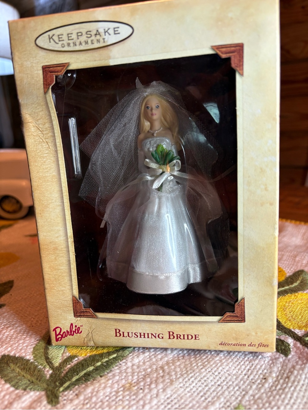 Hallmark Keepsake Ornament Barbie Blushing Bride in White